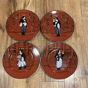 Williams Sonoma Guy Buffet 8” salad plate set of 4